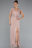 Powder Color Long Evening Dress ABU5098