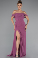 Rose Colored Long Chiffon Evening Dress ABU4925