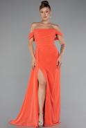 Orange Long Chiffon Evening Dress ABU4925