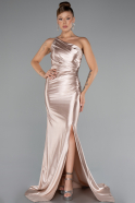 Beige Long Prom Gown ABU5022