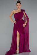 Long Plum Chiffon Evening Dress ABU5144