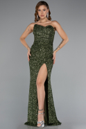 Long Olive Drab Evening Dress ABU5166