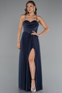 Long Navy Blue Prom Gown ABU5175