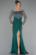 Emerald Green Long Evening Dress ABU4896
