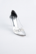 Silver Patent Leather Evening Shoe AB1150