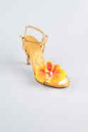 Yellow Satin Evening Shoe AB1151