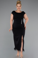 Black Midi Plus Size Party Dress ABK2340