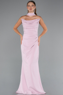 Long Powder Color Prom Gown ABU5216