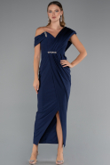 Midi Navy Blue Cocktail Dress ABK2423