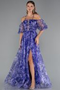 Long Purple Evening Dress ABU5221