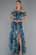 Oil Green Long Evening Dress ABU5133