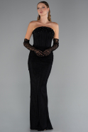 Long Black Dantelle Mermaid Evening Gown ABU5215
