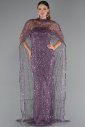 Lavender Long Beaded Evening Dress ABU5141