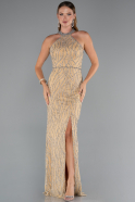 Long Gold Evening Dress ABU5213