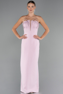 Long Powder Color Evening Gown ABU5235