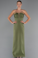 Long Olive Drab Evening Gown ABU5235