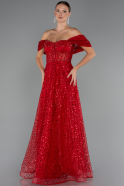 Red Long Evening Dress ABU5226
