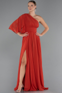 Long Brick Chiffon Prom Gown ABU5259