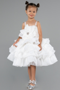 Short White Girl Dress ABK2433