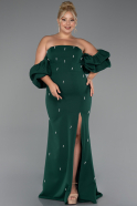 Emerald Green Long Plus Size Evening Dress ABU4990