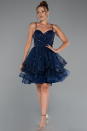 Short Navy Blue Party Dress ABK2435