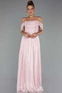 Long Powder Color Chiffon Cocktail Dress ABU5283