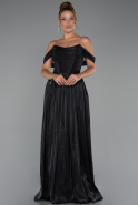 Long Black Chiffon Cocktail Dress ABU5283