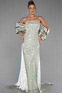 Mint Long Beaded Evening Dress ABU5169
