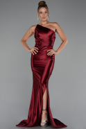 Burgundy Long Prom Gown ABU5022