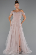 Long Powder Color Evening Dress ABU5302