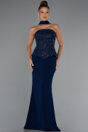 Long Navy Blue Evening Dress ABU5320