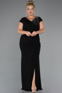 Long Black Formal Plus Size Dress ABU5317