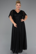 Long Black Plus Size Evening Dress ABU5323