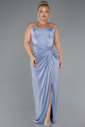 Long Indigo Plus Size Evening Gown ABU5340