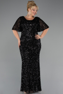 Long Black Formal Plus Size Dress ABU5318