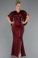 Long Burgundy Plus Size Evening Dress ABU3280