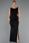 Long Black Plus Size Evening Dress ABU5231