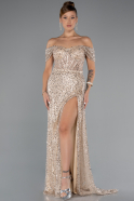 Long Gold Evening Dress ABU5338
