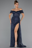 Long Navy Blue Evening Dress ABU5338