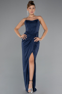 Long Navy Blue Prom Gown ABU5339