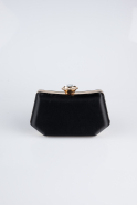 Black-Gold Satin Night Bag SH812