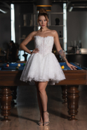 Mini White Dantelle Wedding Dress ABG164