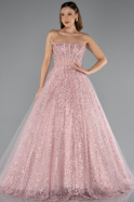 Powder Color Long Evening Dress ABU5265