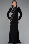 Long Black Hijab Dress ABU5393