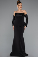 Long Black Mermaid Evening Gown ABU5421
