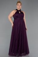 Purple Long Plus Size Evening Dress ABU3253