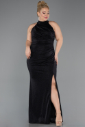 Long Black Large Size Dress ABU5427