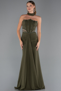 Long Olive Drab Evening Dress ABU5476