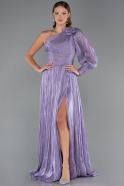 Long Lavender Chiffon Evening Dress ABU5489