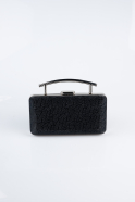 Black Patterned Night Bag SH857